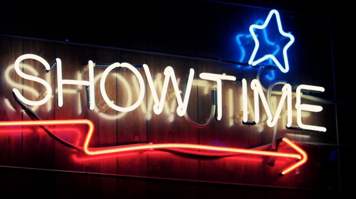 Showtime neon sign